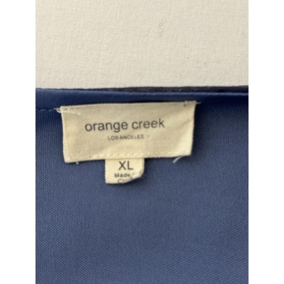 Orange Creek Blue With Velvet Floral Print Dress Cottagecore Prairie Boho Sz XL - Picture 3 of 7